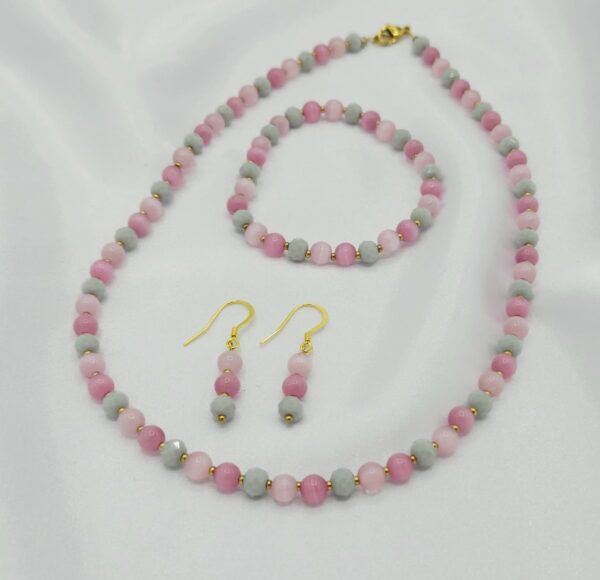 Zestaw z jadeitem i kocim okiem