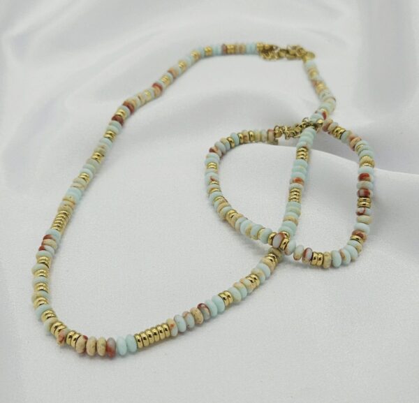 Zestaw z jaspisem cesarskim i hematytem